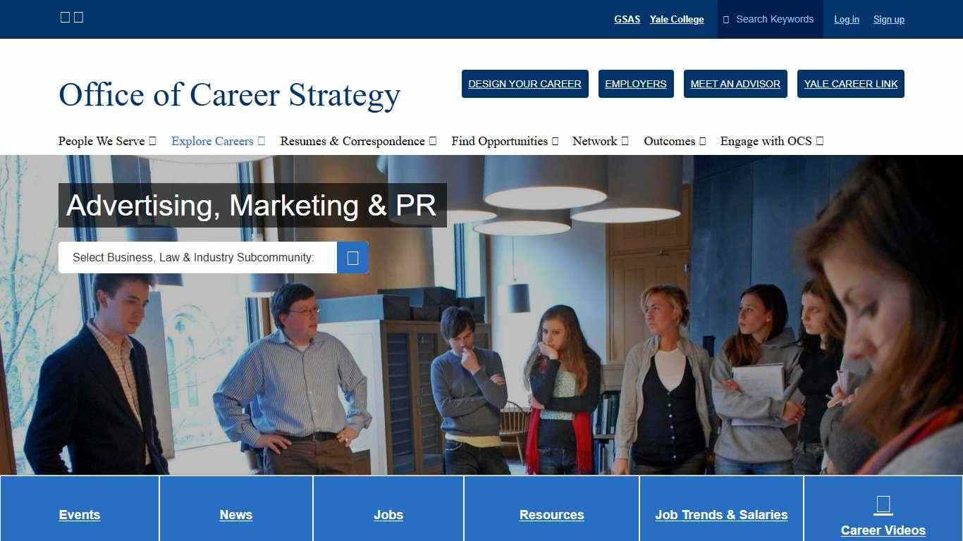 Advertising, Marketing & PR – Page 6 – Office of Career Strategy – Yale University