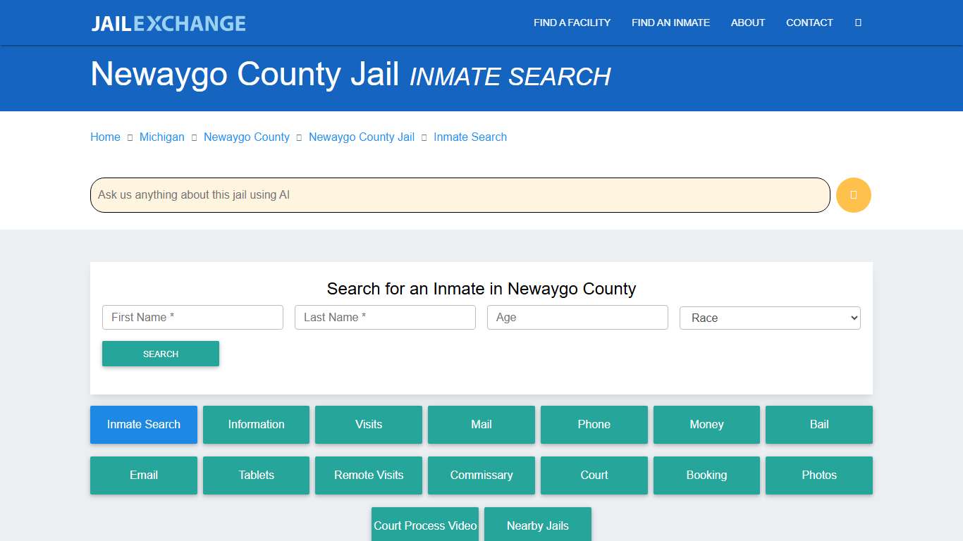 Newaygo County Jail, MI Inmate Search: Roster & Mugshots