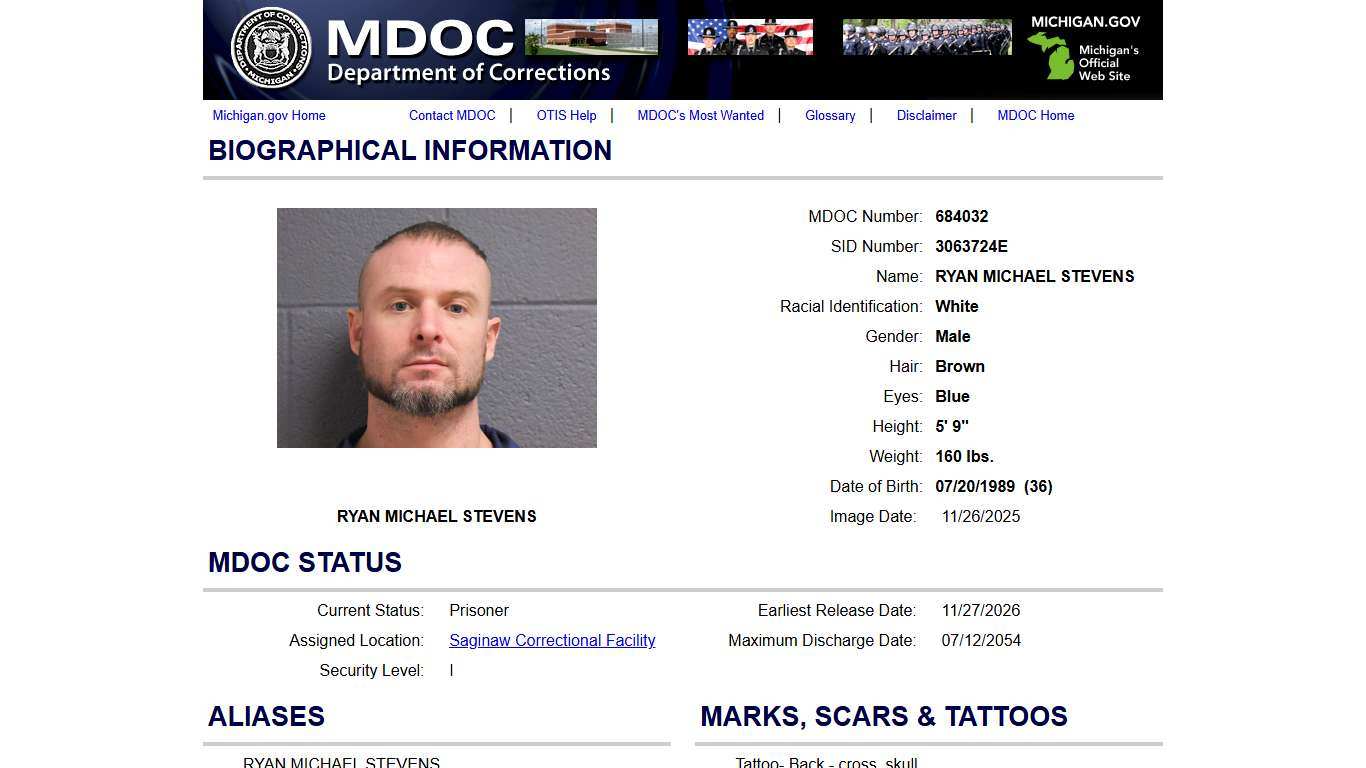 Offender Tracking Information System (OTIS) - Offender Profile